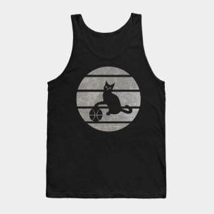 cool cat  black white retro vintage Tank Top